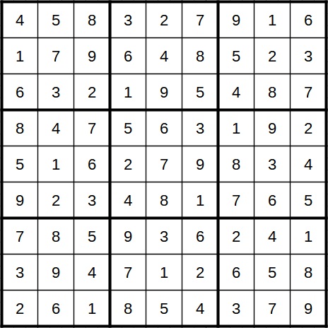 Beispiel 1 Lösung für einen XY-Wing in Sudoku